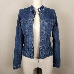 Diesel Graphic Denim Zip Up Trucker Jacket.